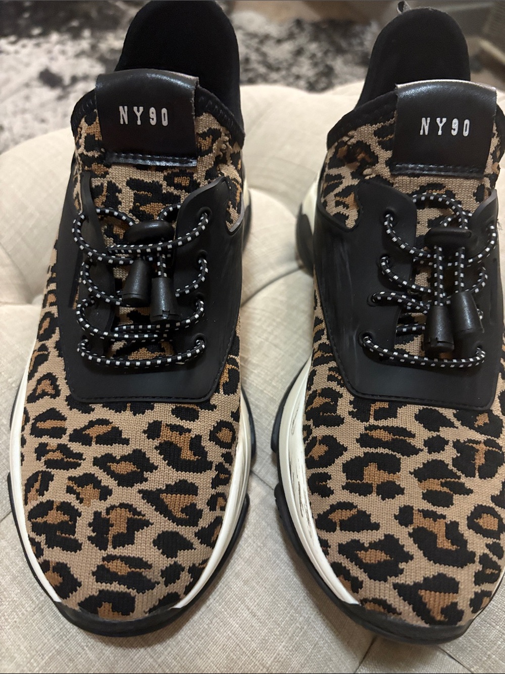 Steve Madden Leopard Print Slip-On Sneakers - Black & Tan